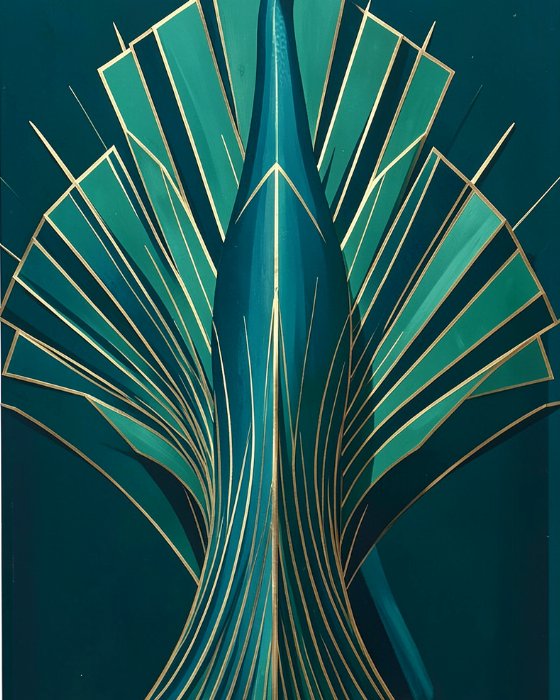 Teal Peacock