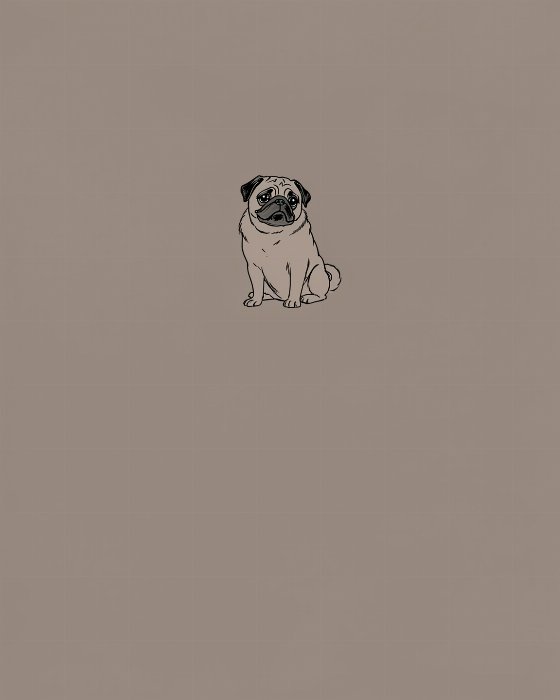 Sitting Pug