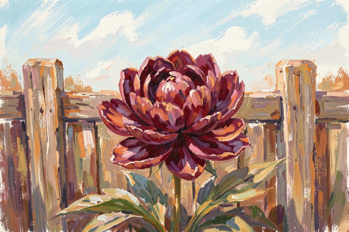 Burgundy Peony
