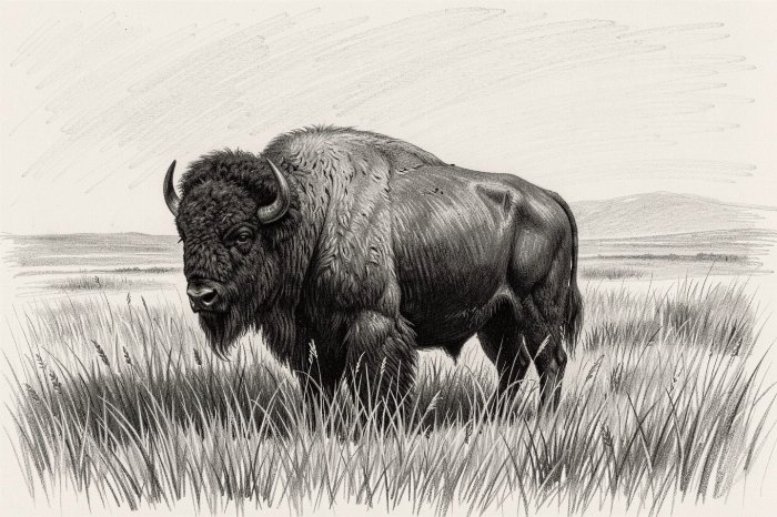 Lone Bison