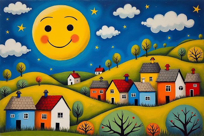 Moonlit Village II