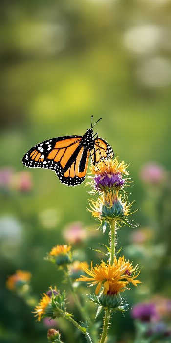 Monarch On Thistle