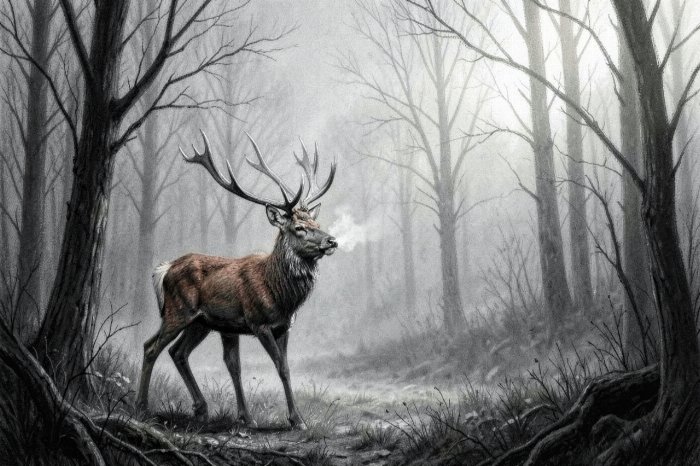Stag In Mist II