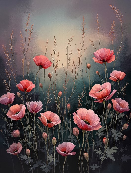 Dusk Poppies
