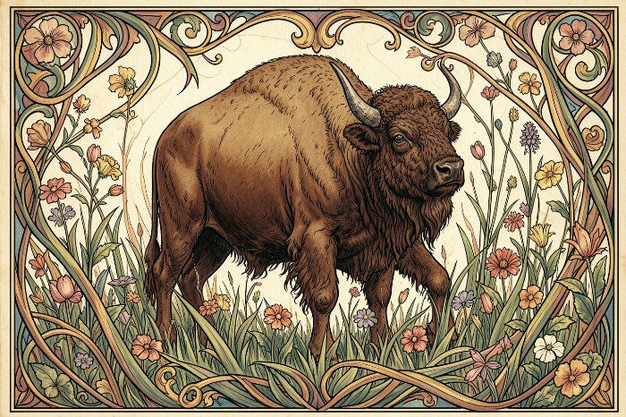 Art Nouveau Bison