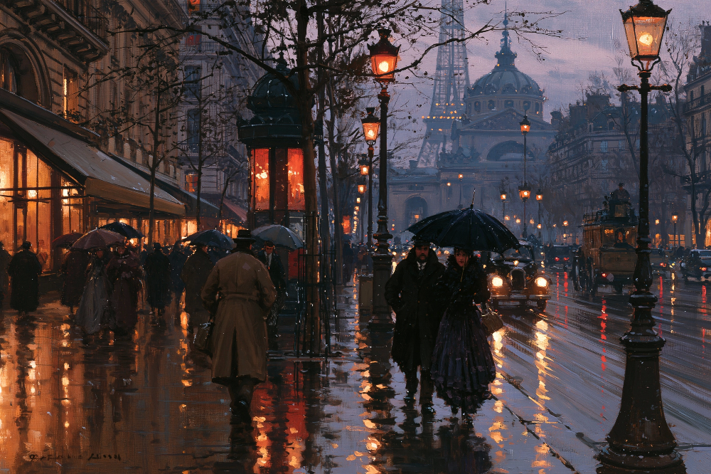 Rainlit Boulevard