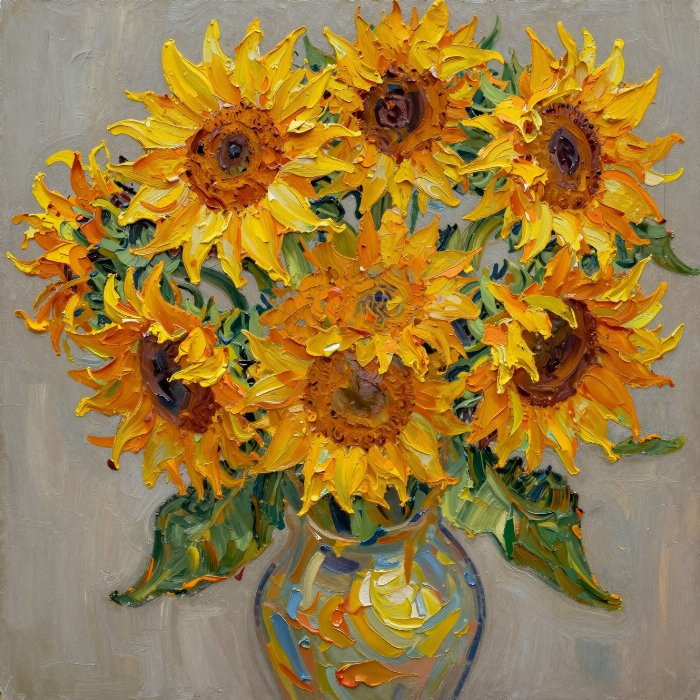 Sunflower Impasto