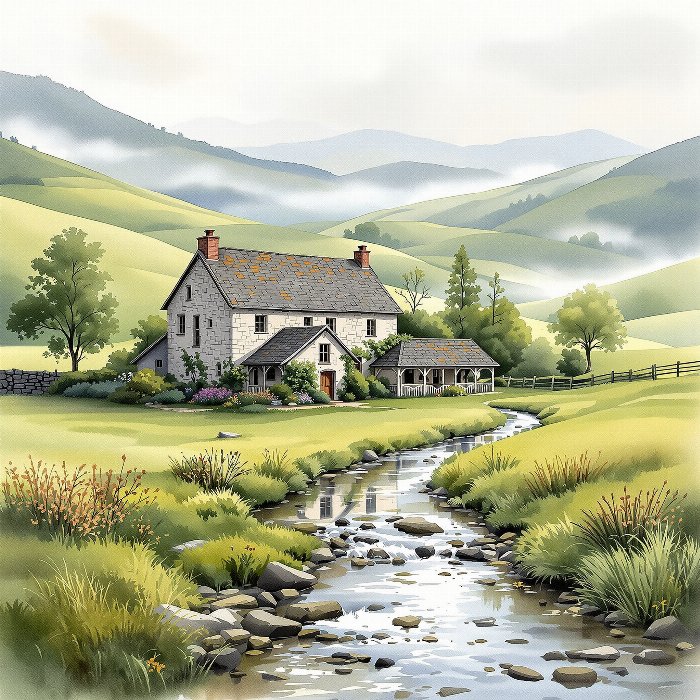 Misty Farmhouse II