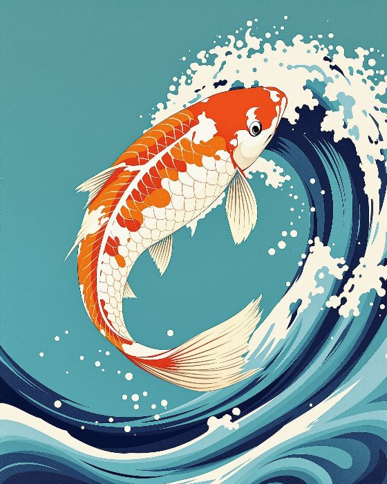 Leaping Koi II