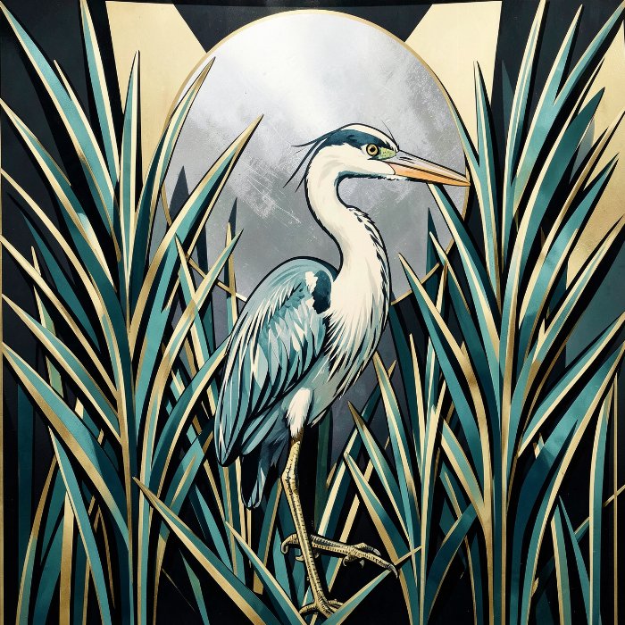 Deco Heron