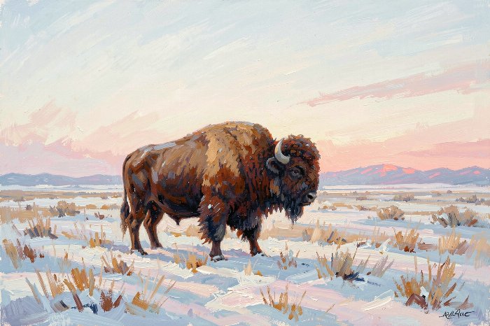Winter Bison